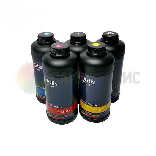 УФ чернила Artis ink - UV-led CE4 flexible - WHITE 1л фото