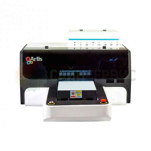 Самый маленький сувенирный УФ принтер из нашего ассортимента Artis UVF4030 DX11 обладает полем печати 400х300мм